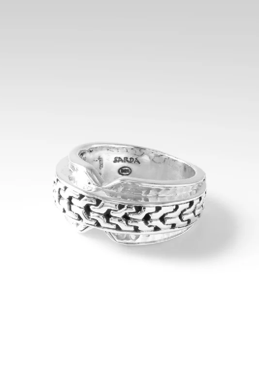 promise rings with engraving-Ironclad Resolve Ring™ in Chainlink