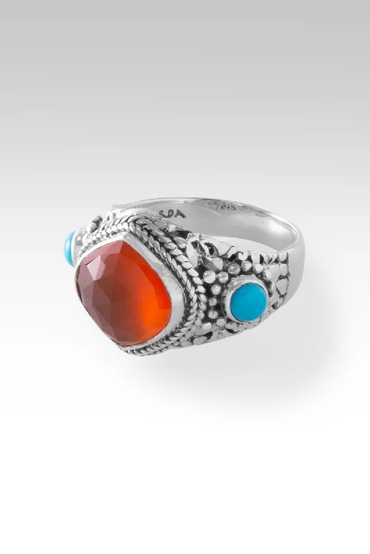 wedding ring sets with diamonds-Joyful Ring II™ in Carnelian