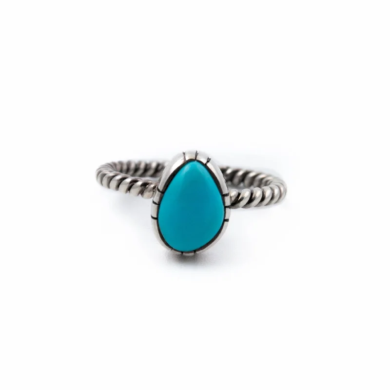 matching couple rings-Sky Blue Turquoise  Ring