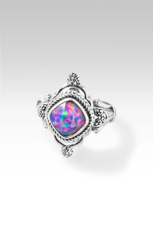 antique engagement rings for women-Lasting Change Ring™ in Multi Lavender Simulated Opal