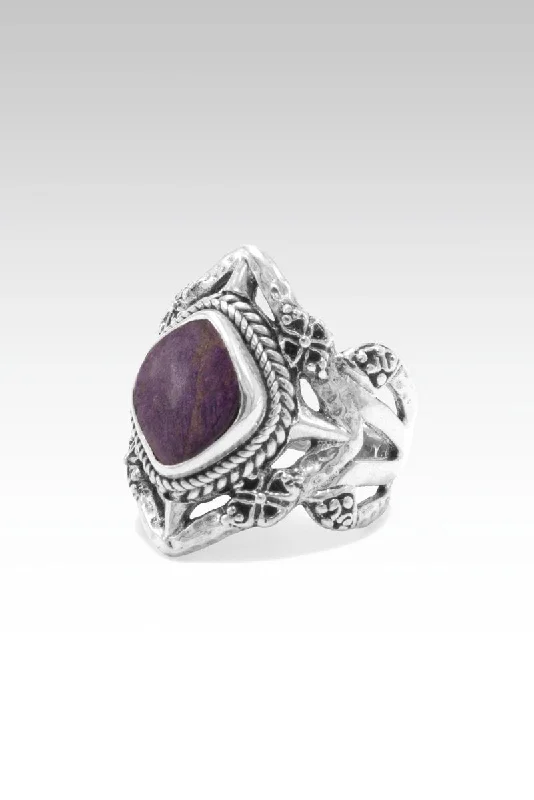 custom diamond wedding bands-Light of the World Ring™ in Purpurite