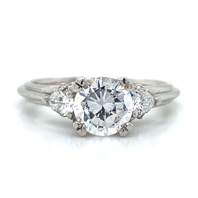 diamond wedding bands for women-Tacori Three Stone Pear Shaped Engagement Ring in Platinum