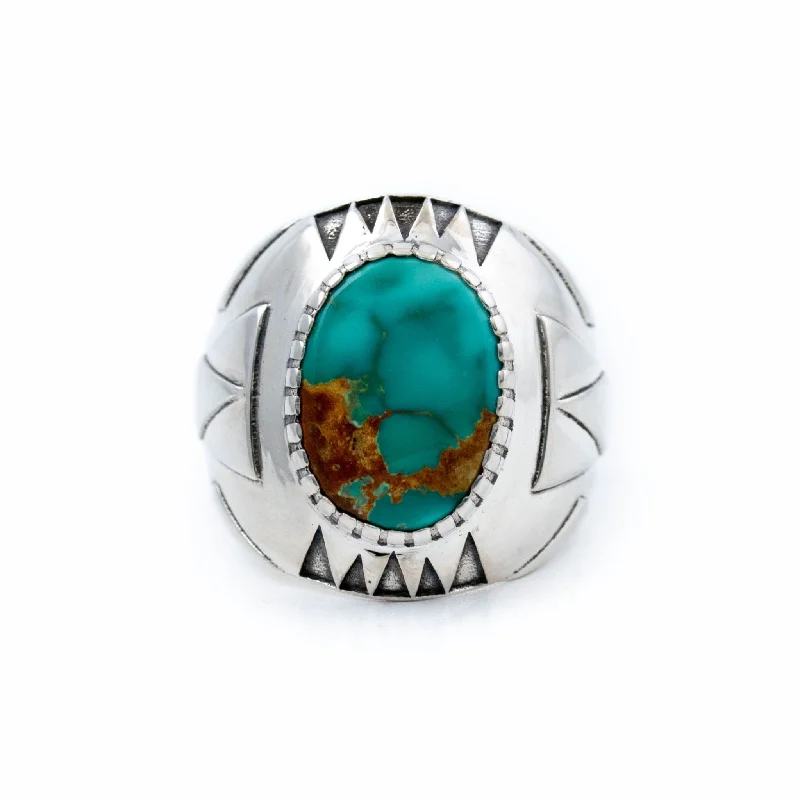 men’s wedding bands with rubies-Royston Turquoise Delta Ring