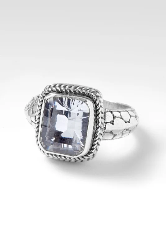 vintage wedding rings for men-Strength of My Heart Ring™ in White Quartz