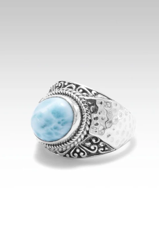 white gold wedding bands for women-Sweet to the Soul Ring™ in Larimar