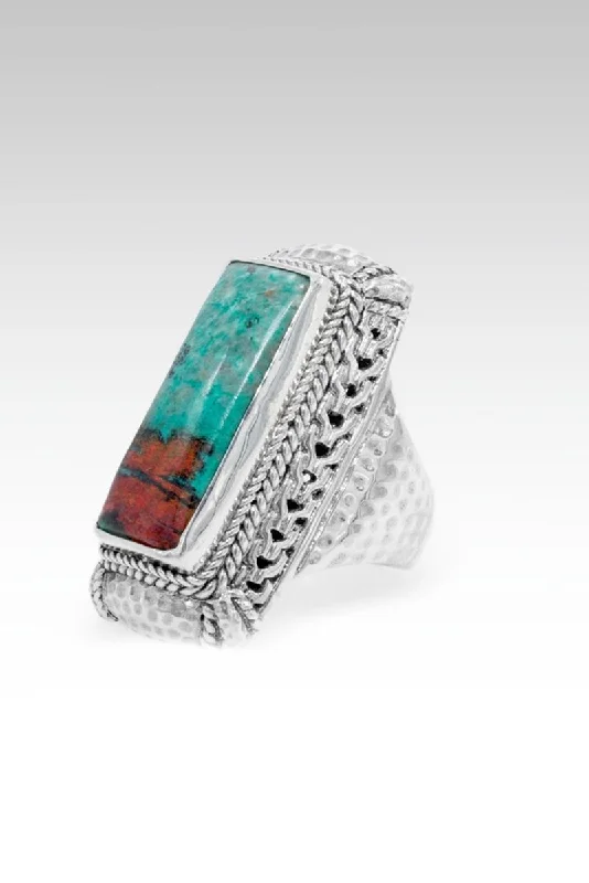 women’s engagement rings with rubies-Tranquil Devotion Ring™ in Chrysocolla Sonora