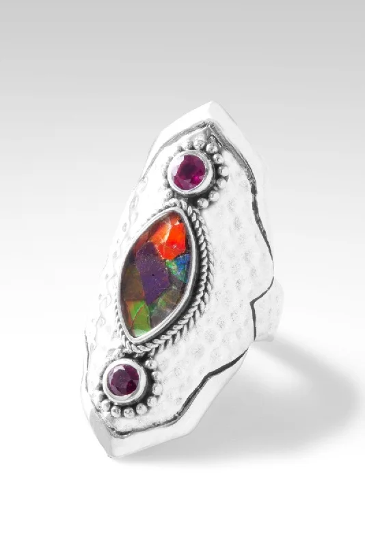 luxury engagement rings-Virtuous Ring™ in Ammolite Triplet