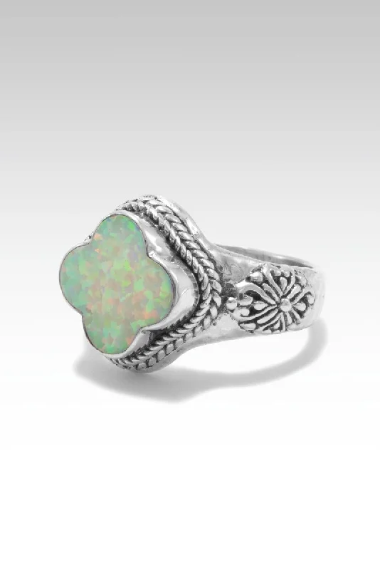 wedding ring sets-Wondrous Grace Ring™ in Peaches & Cream Simulated Opal