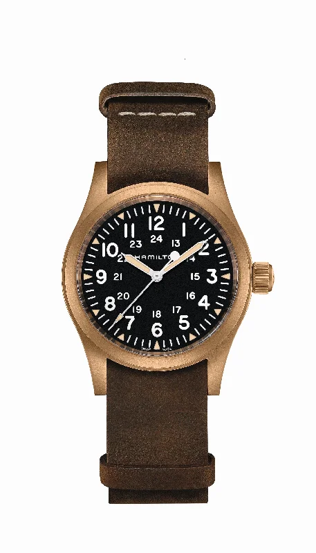 best smartwatches for sleep tracking -Hamilton Khaki Field Mechanical Bronze