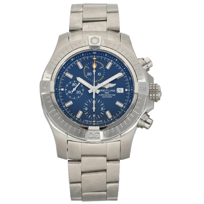 watches for businessmen with stainless steel -Breitling Avenger 45 A13317 45mm Stainless Steel Watch (Ex-Display)