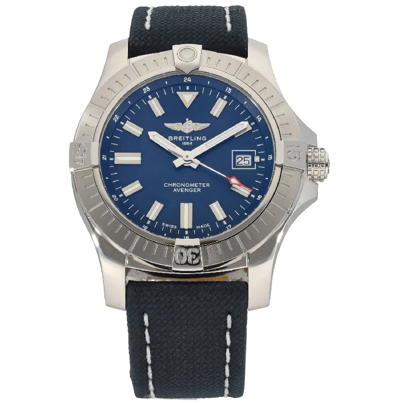 watches with sapphire glass for durability -Breitling Avenger A17318 43mm Stainless Steel Watch