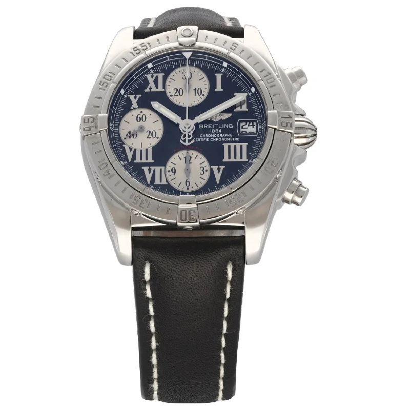 leather strap watches for women -Breitling Cockpit A13358 39mm Stainless Steel Watch