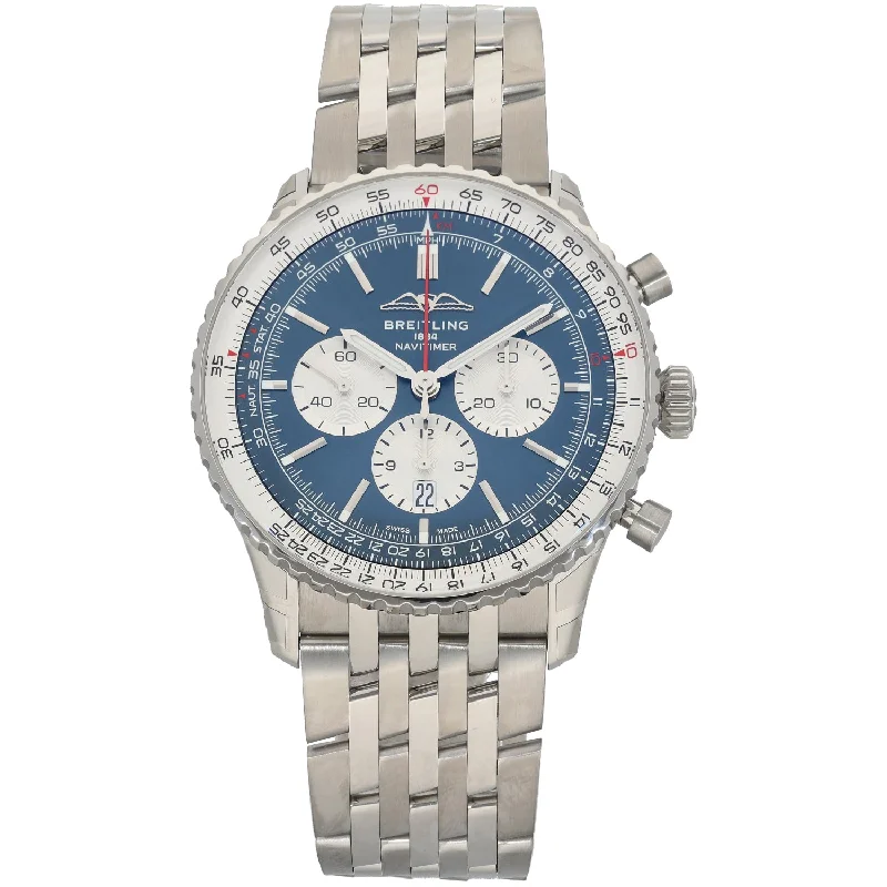 luxury watches with Swiss movements -Breitling Navitimer A17326 46mm Stainless Steel Watch (Ex-Display)