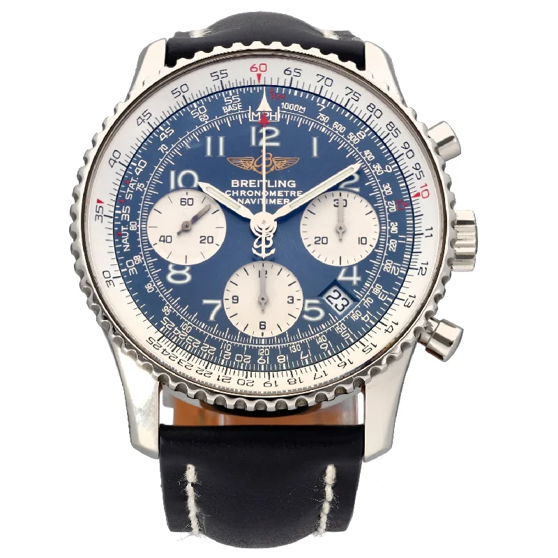 high-quality leather watches for men -Breitling Navitimer A23322 42mm Stainless Steel Watch