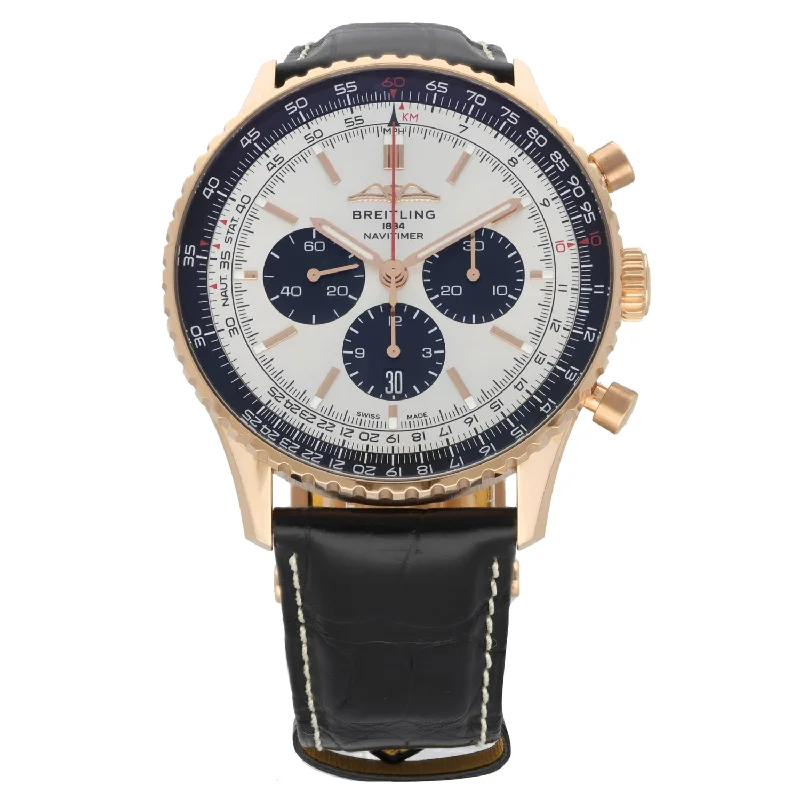 luxury watches for women under 500 -Breitling Navitimer B01 RB0137 46mm Rose Gold Watch (Ex-Display)