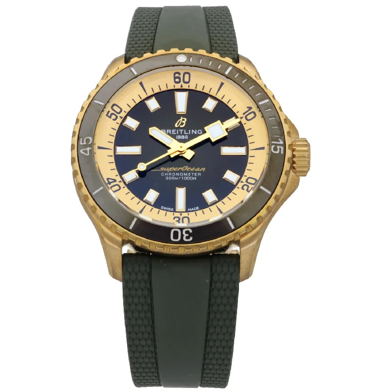 watches with vintage leather straps -Breitling Superocean 42 N17375 42mm Bronze Watch (Ex-Display)