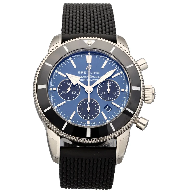 smartwatch with heart rate monitor -Breitling Superocean Heritage B01 AB0162 44mm Stainless Steel Watch (Ex-Display)