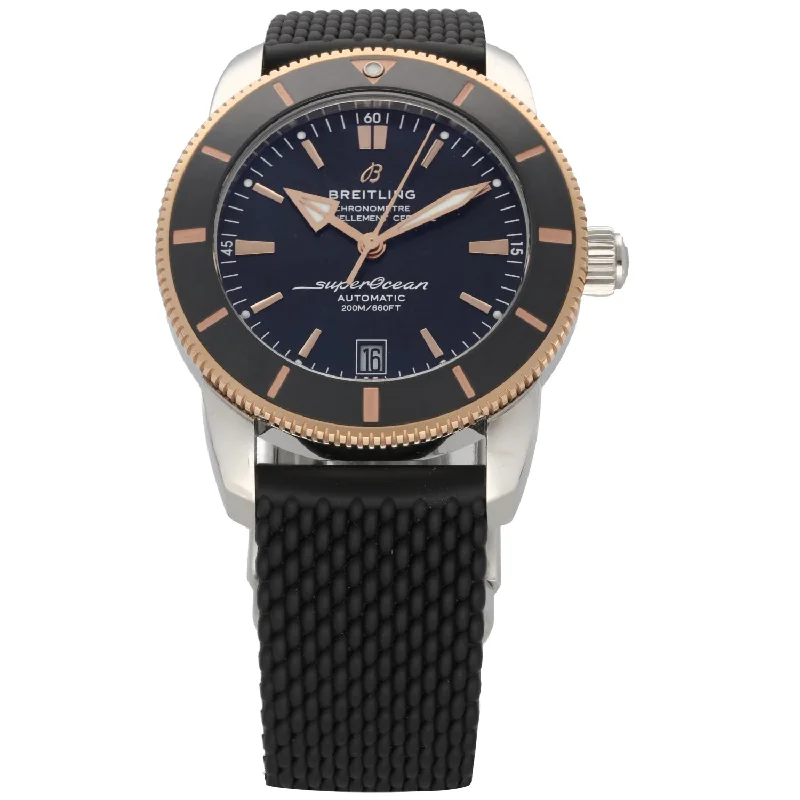 casual watches for men with rubber straps -Breitling Superocean Heritage B20 UB2010 42mm Bi-Colour Watch (Ex-Display)