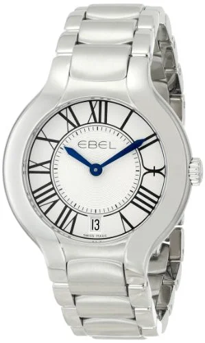 cheap vintage watches for men -Ebel Beluga Grande Stainless Steel Silver Dial Date Quartz Womens Watch 1216070