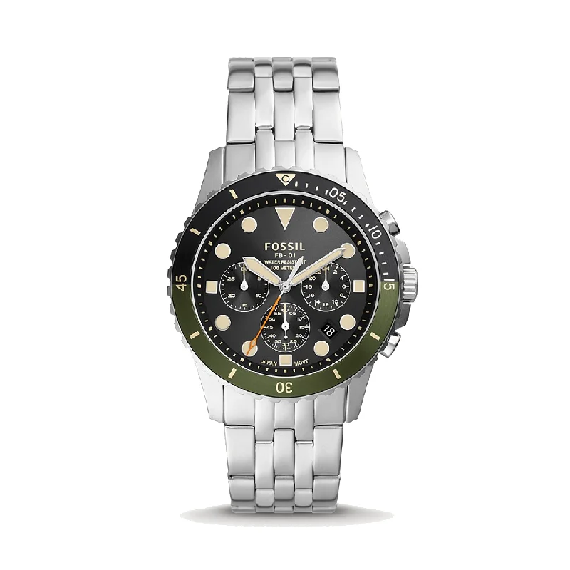 fashion watches for men with black bands -Fossil FS5864 FB-01 Chrono Watch For Men