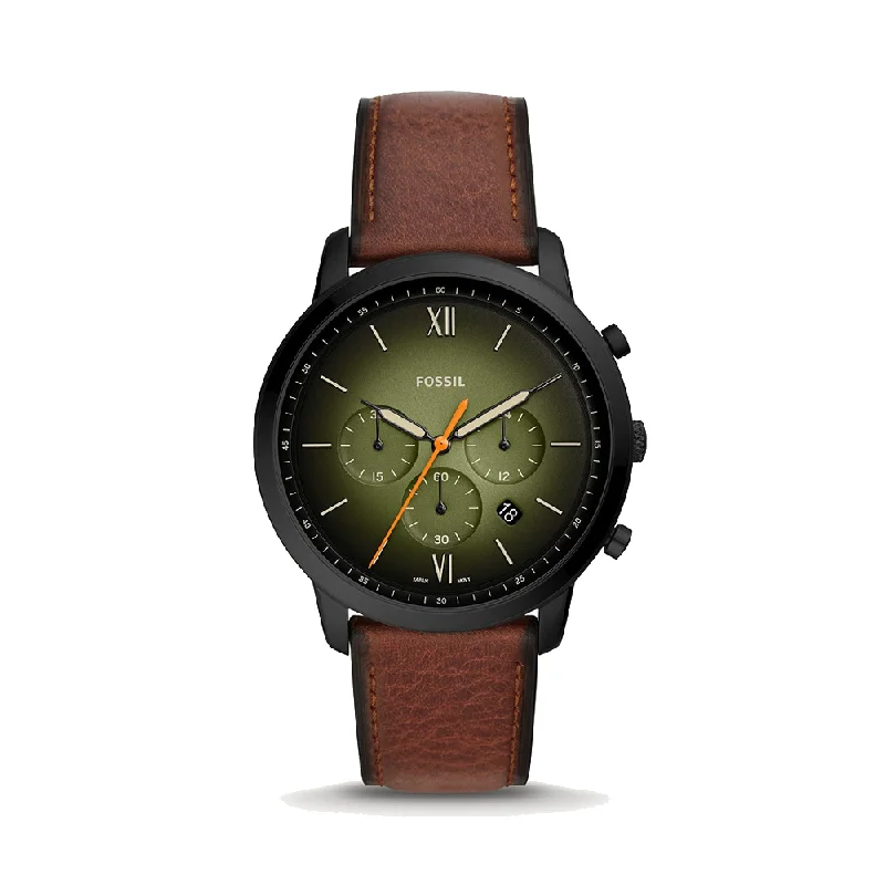 men's watches with date and time features -Fossil FS5868 Neutra Analog Green Dial Men's Watch