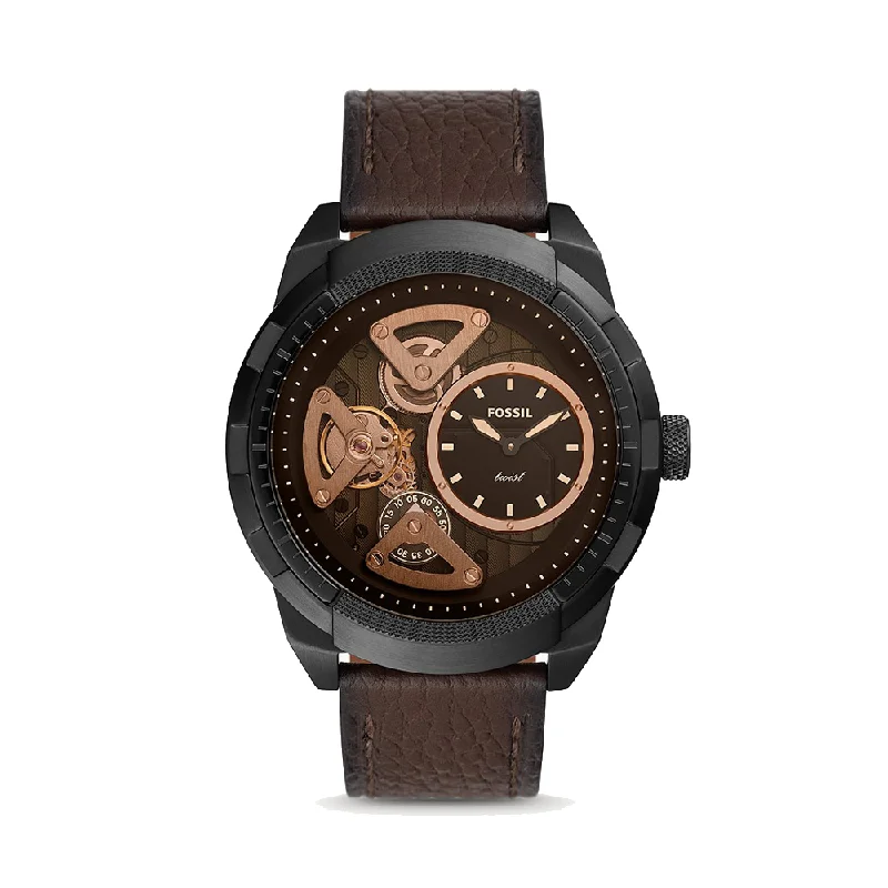 unique watches with geometric designs -Fossil ME1172 Bronson Twist Stainless Steel Automatic Men's Watch