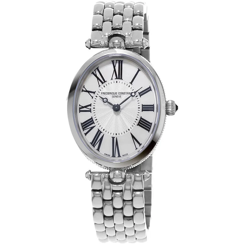 trendy men's watches with ceramic bands -Frederique Constant Classics Art Deco Oval