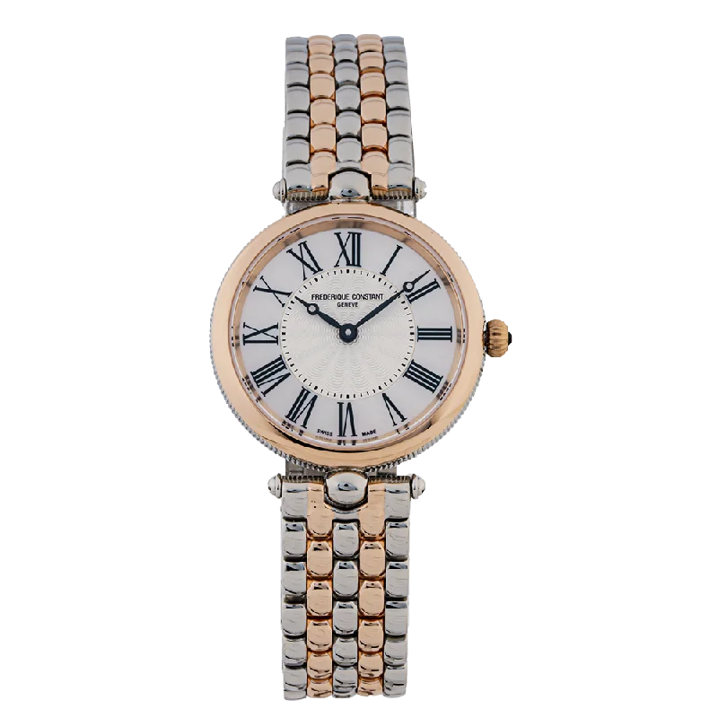 men's watches with leather straps and gold accents -Frederique Constant Classics Art Deco Round