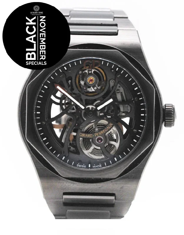 men's watches with minimal designs -Girard Perregaux Laureato Skeleton Automatic 42mm Mens Watch