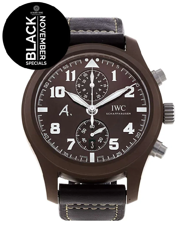 best sports watches for cycling -IWC Pilot's Chronograph Saint Exupery THE LAST FLIGHT Mens Watch