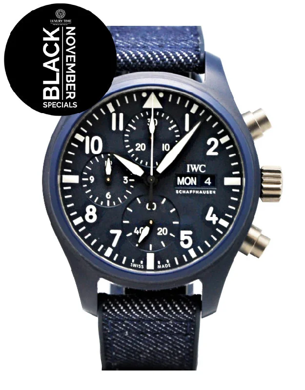 men's watches with silver metal bands -IWC Pilot's Watch Chronograph 41 Top Gun Oceana Men's Watch