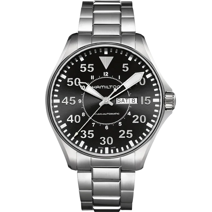 fashion watches with silicone bands -Hamilton Khaki Aviation Pilot Day Date Auto