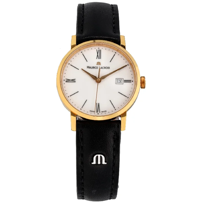 luxury watches with date display -Maurice Lacroix Eliros EL 1084 30mm Gold Plated Watch