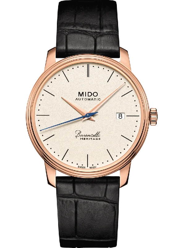 minimalist watches for men -Mido Baroncelli Heritage Gent