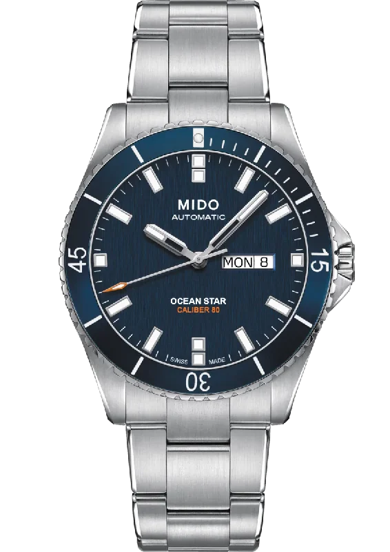 watches with vintage leather straps -Mido Ocean Star 200