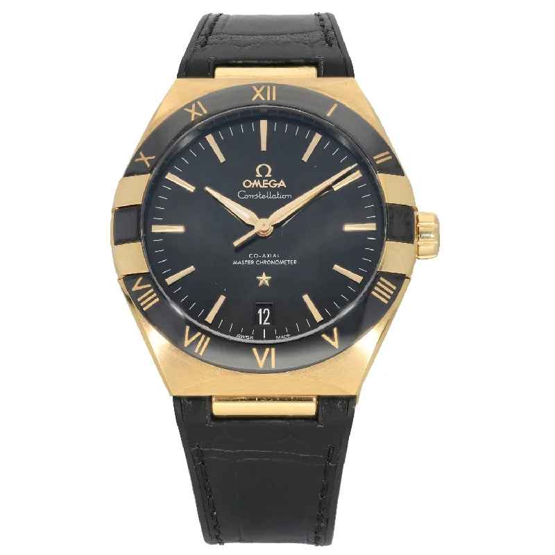 men's watches with blue dials -Omega Constellation 131.63.41.21.01.001 41mm Gold Watch (Ex-Display)