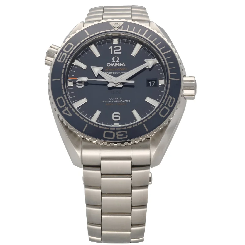 large dial watches for men -Omega Planet Ocean 215.30.44.21.03.001 43.5mm Stainless Steel Watch (Ex-Display)