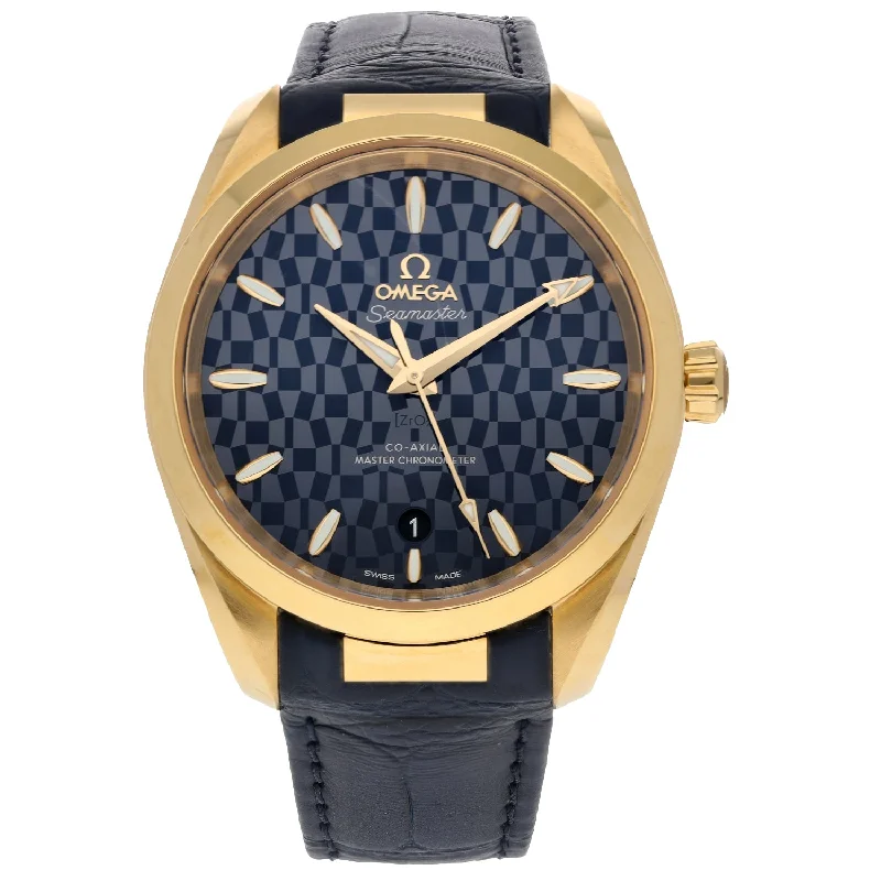 minimalist digital watches -Omega Seamaster Aqua Terra 522.53.38.20.03.001 38mm Gold Watch (Ex-Display)