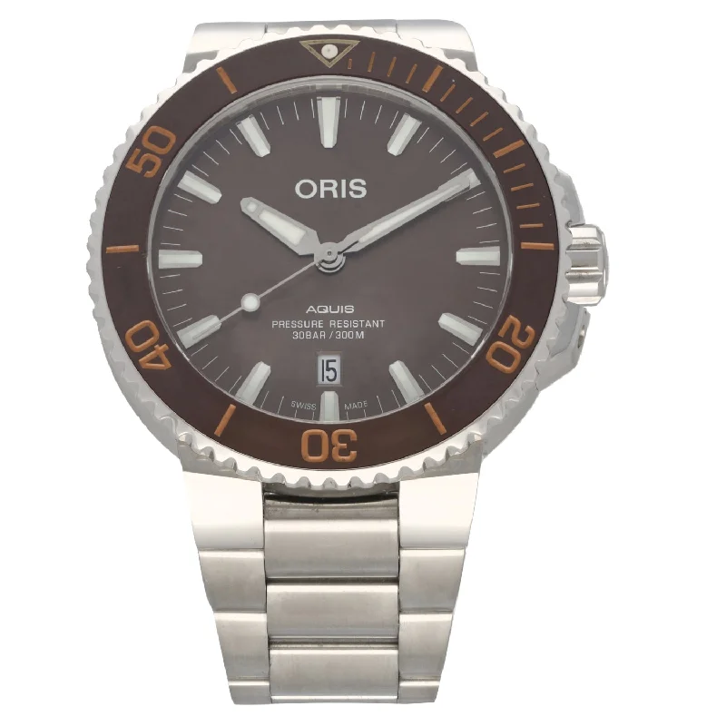 watches with custom dial designs -Oris Aquis 7730 44mm Stainless Steel Watch