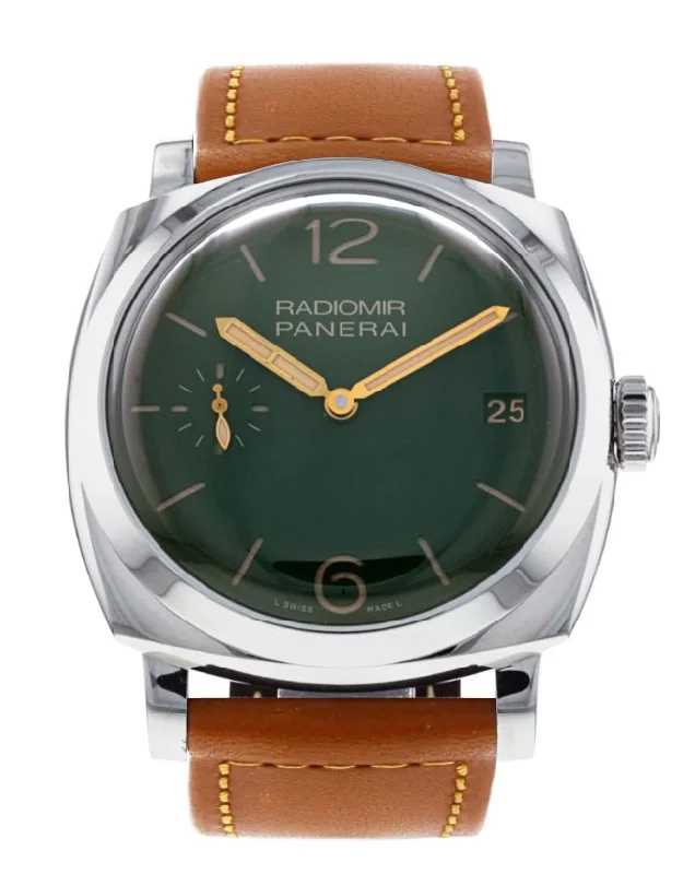 high-quality leather watches for men -Panerai Radiomir 1940 3 Days Acciaio Mens Watch