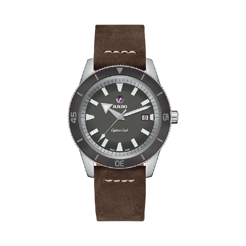 unique men's watches with wood accents -Rado Captain Cook Automatic R32505015 Men Watch