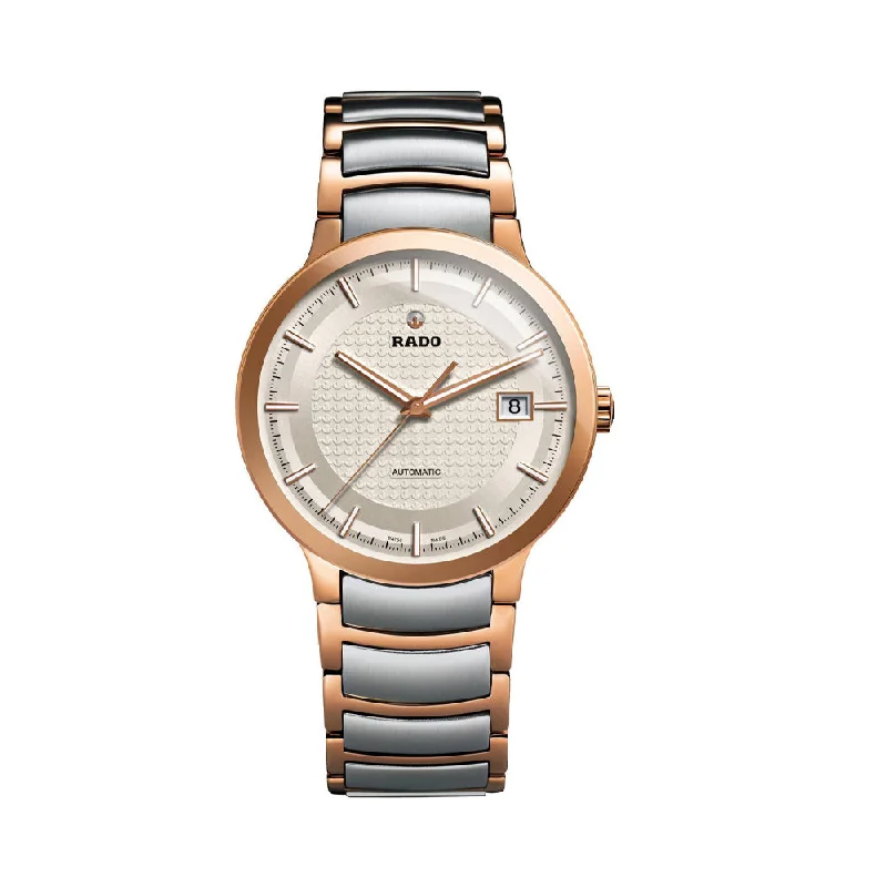 elegant leather watches for men -Rado Centrix Automatic R30953123 Men Watch