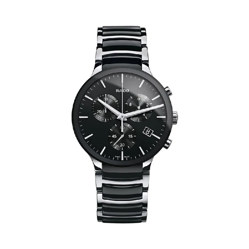 solar-powered watches for men -Rado Centrix Chronograph R30130152 Men Watch