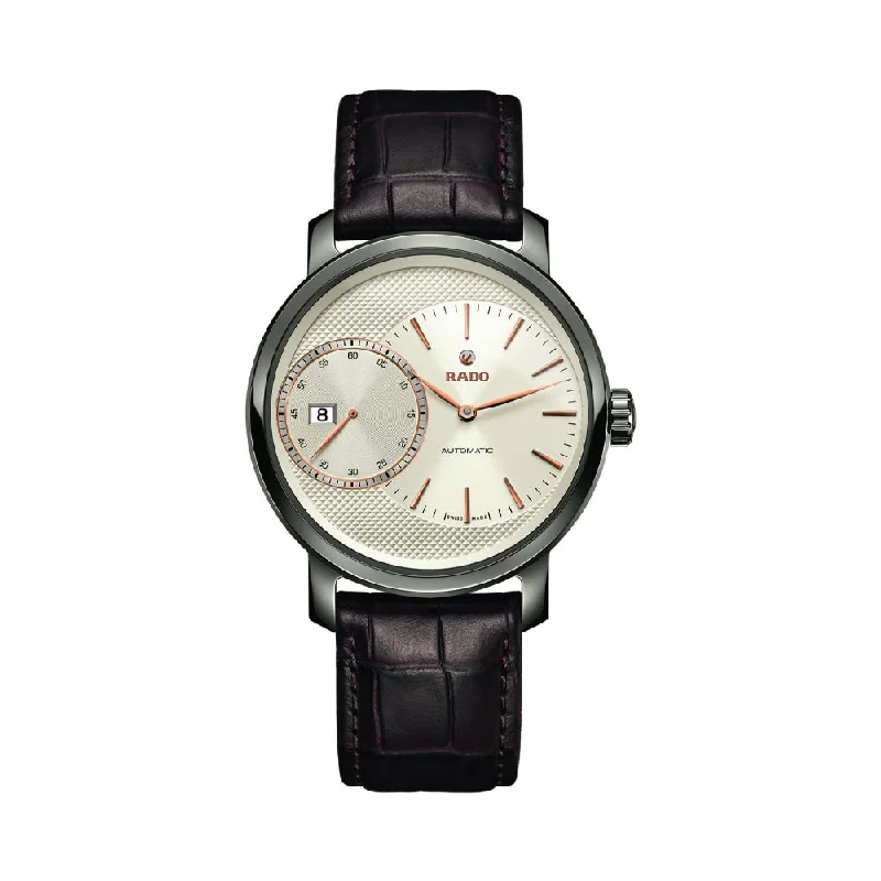 men's watches with minimalistic designs -Rado DiaMaster Automatic Grande Seconde R14129116 Men Watch