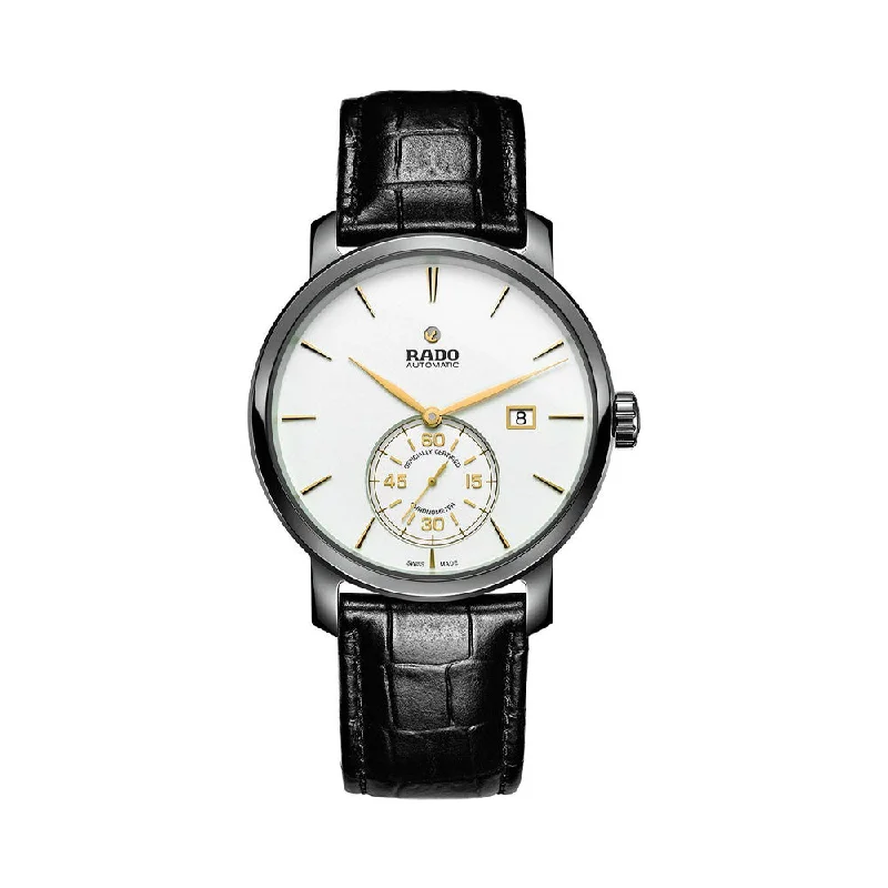 best watches with rubber straps -Rado DiaMaster Automatic Petite Seconde R14053016 Men Watch