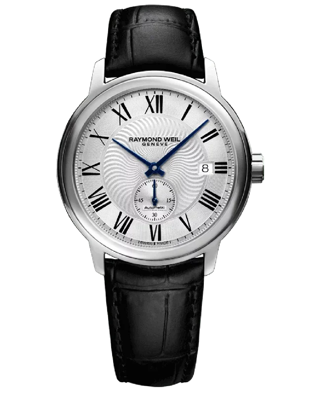 stylish watches with interchangeable bands -Raymond Weil Maestro