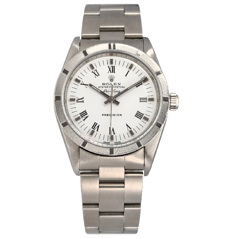 luxury watches with sapphire crystal -Rolex Air King 14010M 34mm Stainless Steel Watch