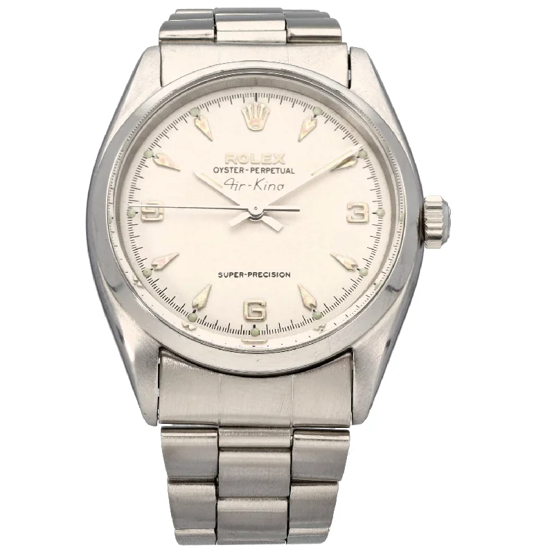 fashion watches with colorful dials -Rolex Air King 5500 34mm Stainless Steel Watch