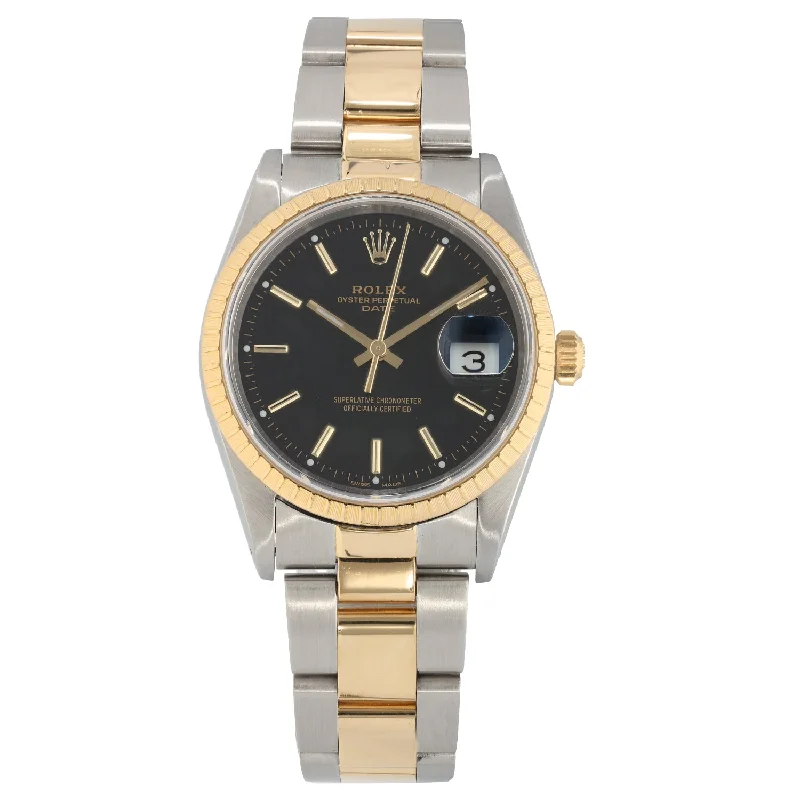 affordable women's fashion watches -Rolex Date 15223 34mm Bi-Colour Watch