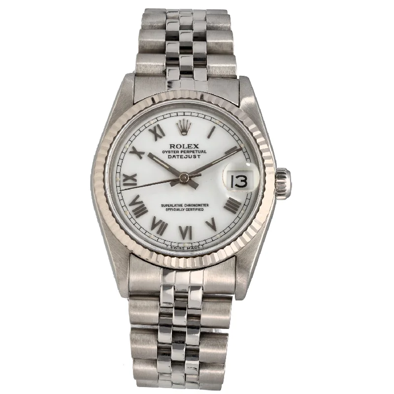 trendy watches with rose gold accents -Rolex Datejust 68274 31mm Stainless Steel  Watch